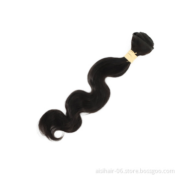 Aisi Hair Top Quality Cheap Wholesale Vendor Natural Black Color Body Wave 100% Brazilian Human Hair Weave Bundles